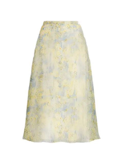 Alberta Ferretti floral-print skirt Yellow AEF261U01071649