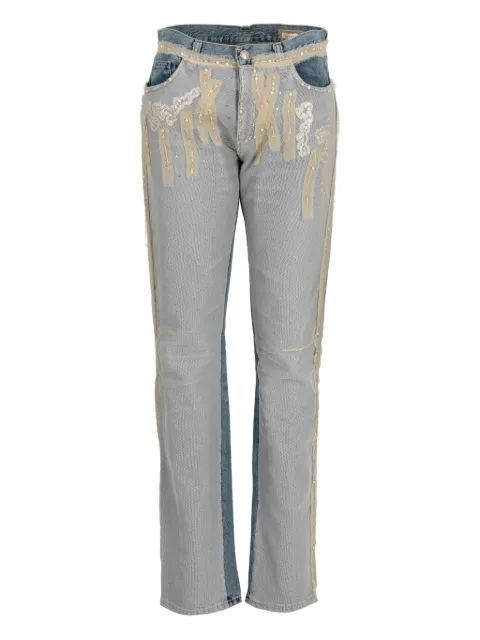 Voyage Et Cie customised embellished jeans Blue W251146