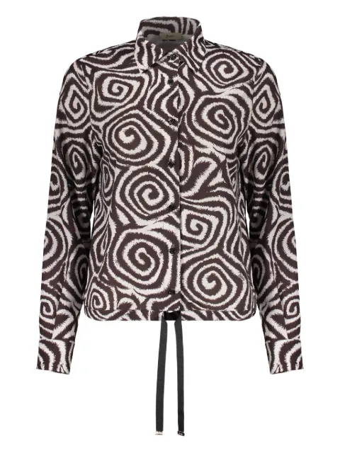 Herno jacquard button shirt Brown CM000001DM0212561P