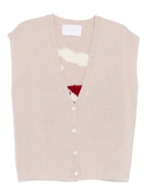 CUDDLEUP graphic-embroidered cardigan Pink 16WRUSLT029BG1