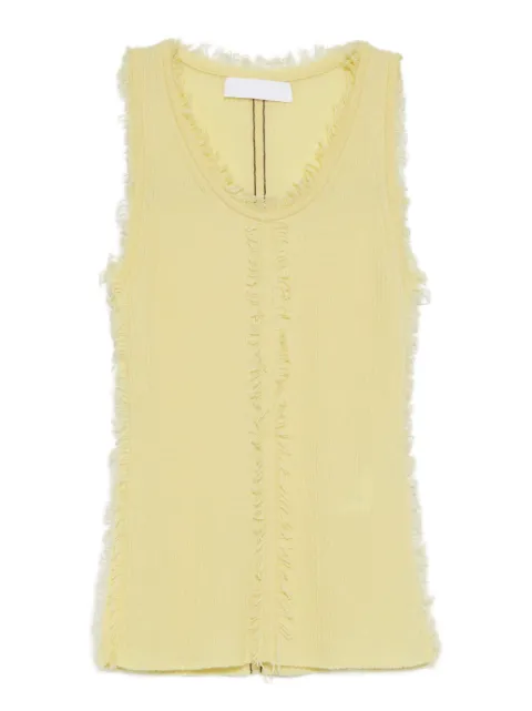 CUDDLEUP cashmere vest Yellow 16WRUTNK006YL3