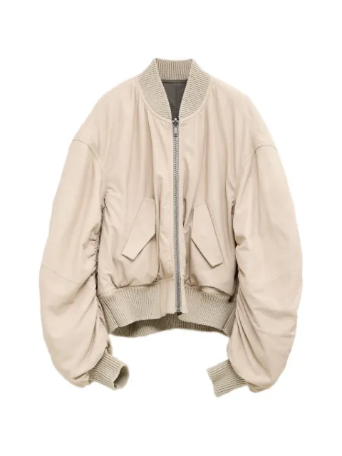 Rick Owens ribbed bomber jacket Neutrals RP01F6744LBFR