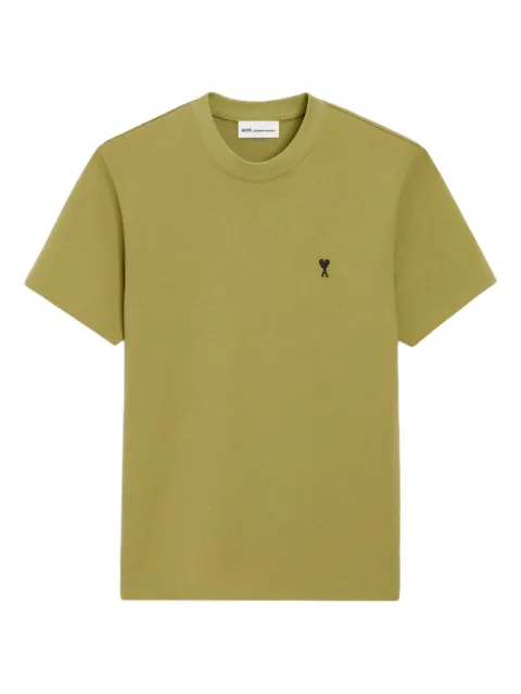 AMI Paris green cotton contrasted ADC T-shirt Green E26HTS346724