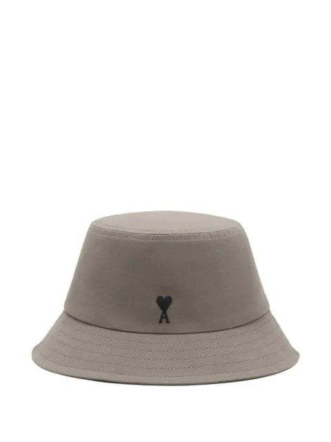 AMI Paris Ami De Coeur embroidery bucket hat Grey E26UHA666AW0041