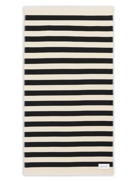 AMI Paris cotton stripes beach towel Neutrals E26UTW004AW0034