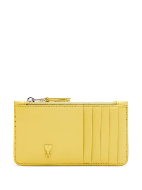 AMI Paris Ami De Coeur zipped cardholder Yellow E26USL703AL0138