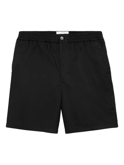 AMI Paris nylon elasticated waist Ami de Coeur stud shorts Black E26HSO833PA0037