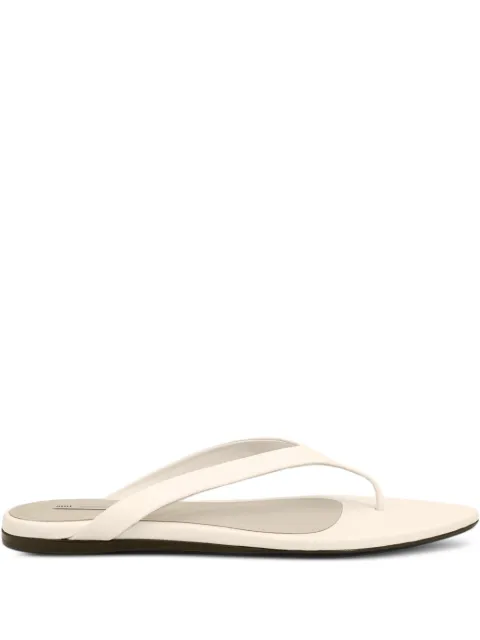 AMI Paris lamb leather pointed toe flip flops Neutrals E26FSV837AL0187