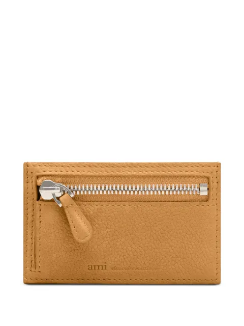 AMI Paris Carrousel zipped card holder Neutrals E26USL722AL0182