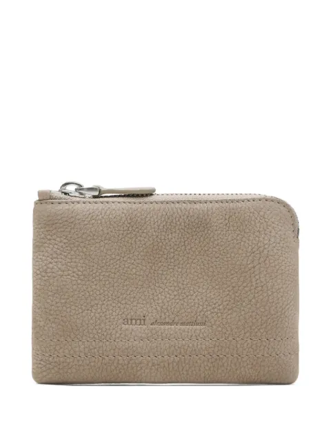 AMI Paris Carrousel zipped leather wallet Neutrals E26USL723AL0182