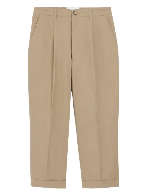 AMI Paris cotton carrot oversized trousers Neutrals E26HTR121CO0132