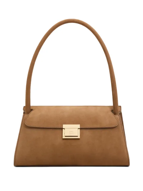 AMI Paris mini Mimi leather shoulder bag Brown H26ULL734AL0131