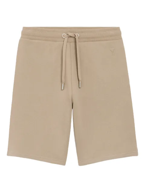 AMI Paris cotton Ami De Coeur short Neutrals E26HSO803747