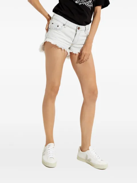 One Teaspoon frayed shorts Blue 24049BELAIR
