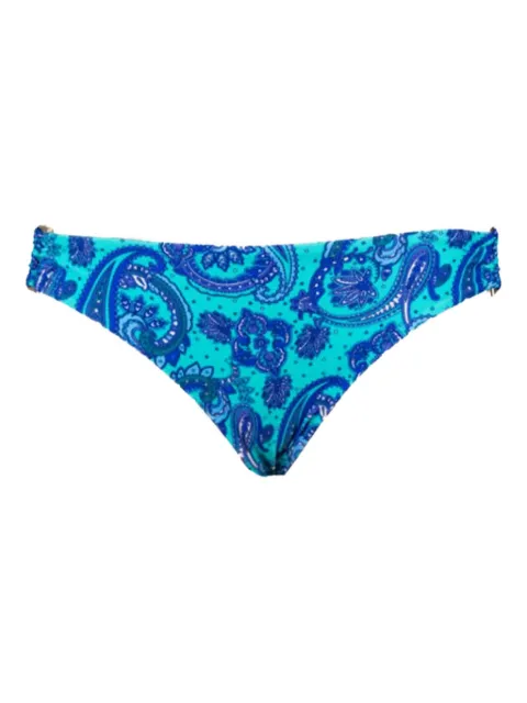 Caha Capo Dubai paisley metal buckle bikini bottoms Blue GEORGIABOTTOM