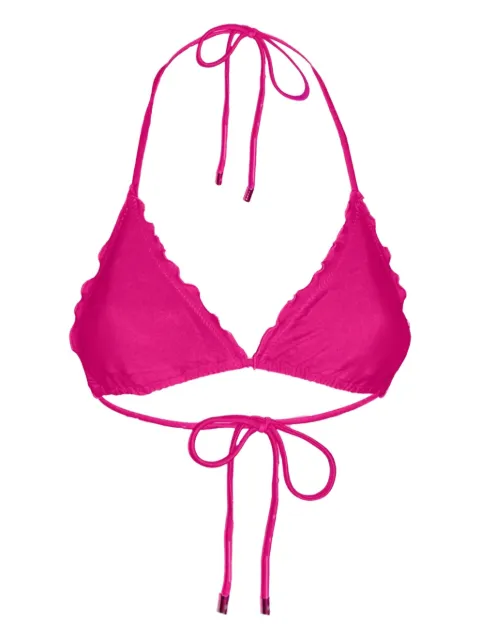 Caha Capo Dubai ruffled triangle bikini top Pink MICHELLETOPHOT