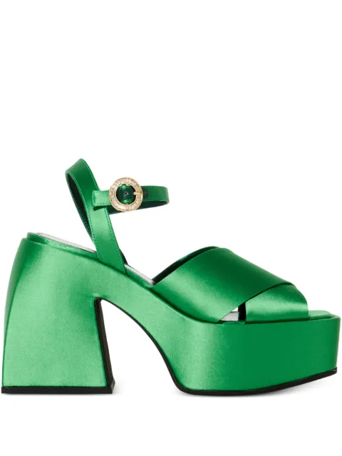 Nodaleto Bulla Joni buckle-strap heeled sandals Green BULLAJONIGREEN