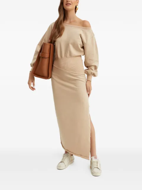 SEROYA side-split maxi dress Neutrals SR013297CAMEL