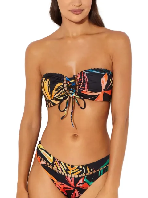Charo Ruiz Ibiza Cecilia lace-up bikini top Black 214801