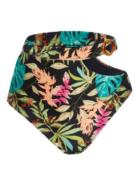 PatBO Tropical high-waisted bikini bottom Black HOT23430US