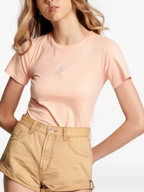 One Teaspoon round-neck logo-print T-shirt Pink 24270ASHERBET