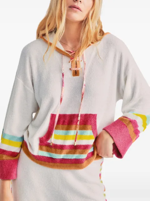 LoveShackFancy Fenmore striped hoodie White LK511832MLBSS