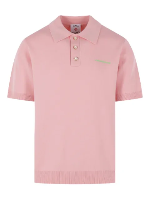 Casablanca logo-detail polo shirt Pink MSP26KW125401