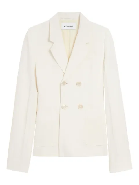 AMI Paris double-breasted peak-lapel blazer Neutrals E26FBV766VI0052