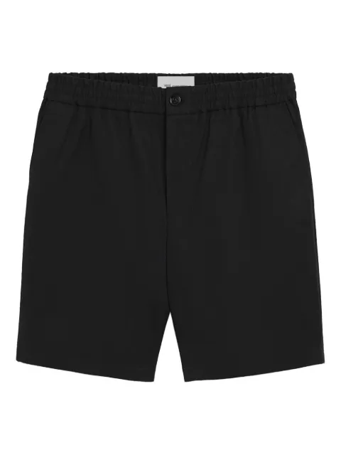 AMI Paris cotton elasticated waist Ami De Coeur shorts Black E26HSO835CO0132