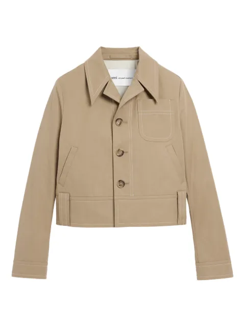 AMI Paris cotton buttoned jacket Neutrals E26FJK883CO0132