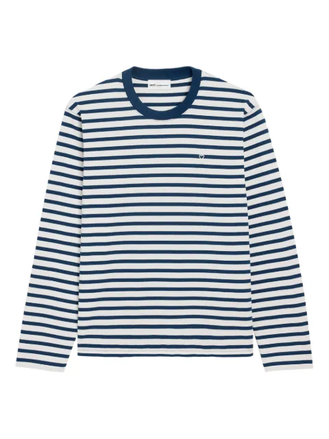 AMI Paris Ami de Coeur striped T-shirt White UTS375JE0210