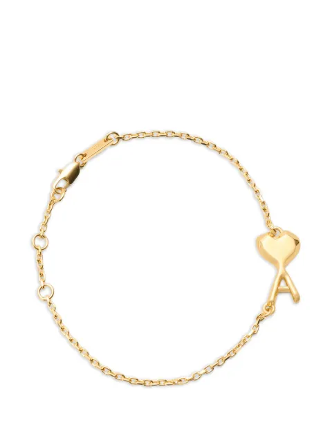 AMI Paris Ami De Coeur hammered bracelet Gold H26UJW460361