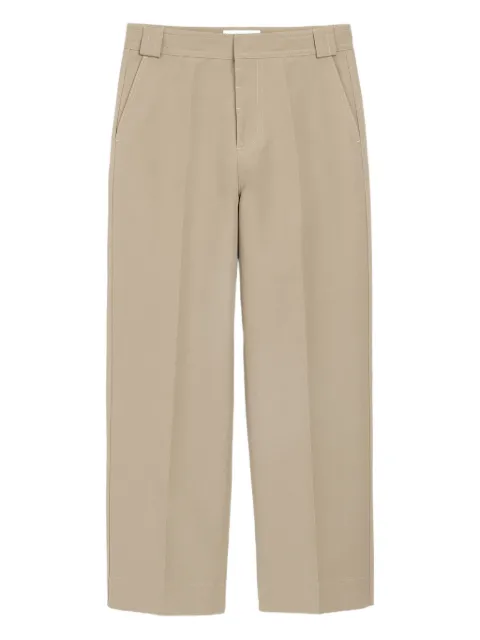 AMI Paris cotton baggy trousers Neutrals E26HTR862CO0212