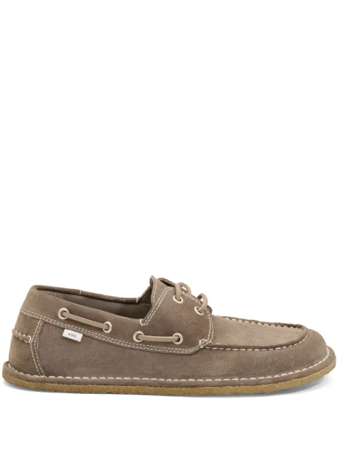 AMI Paris suede boat shoes Brown E26USV830872