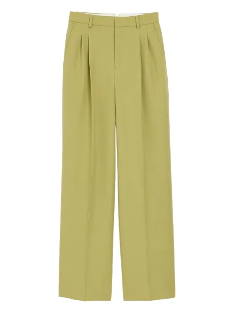 AMI Paris pleated wide trousers Green E26FTR860WV0195