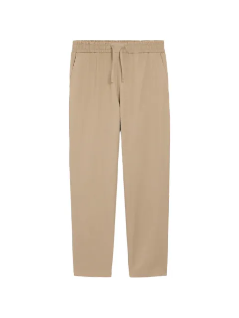 AMI Paris cotton elasticated waist trousers Neutrals E26HTR868CO0214