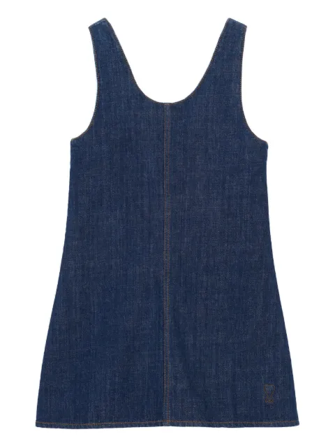 AMI Paris cotton short strapped dress Blue E26FDR665DE0122