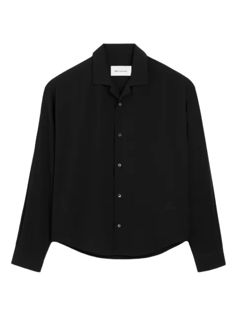 AMI Paris boxy embroidered Ami Paris shirt Black E26HSH829VI0036