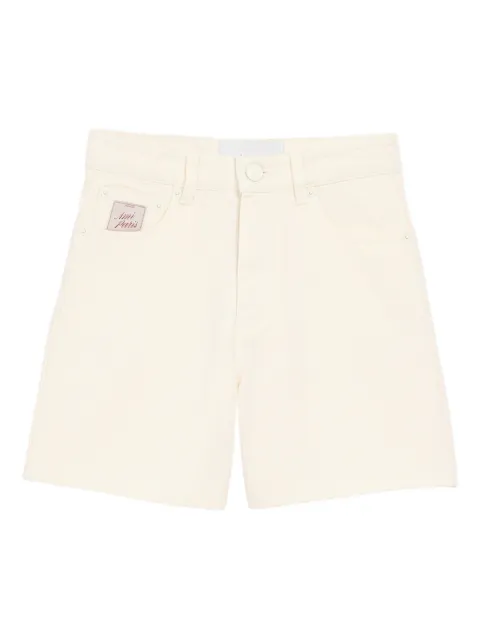 AMI Paris cotton shorts with Ami Paris heritage label Neutrals E26FSO839DE0126