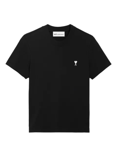 AMI Paris Ami de Coeur cropped t-shirt Black H26FTS347724