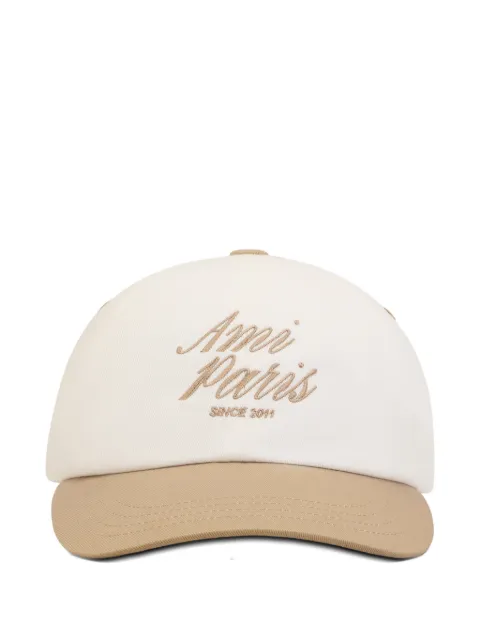AMI Paris and white bicolor cotton Ami Paris cap Neutrals E26UCP278AW0041
