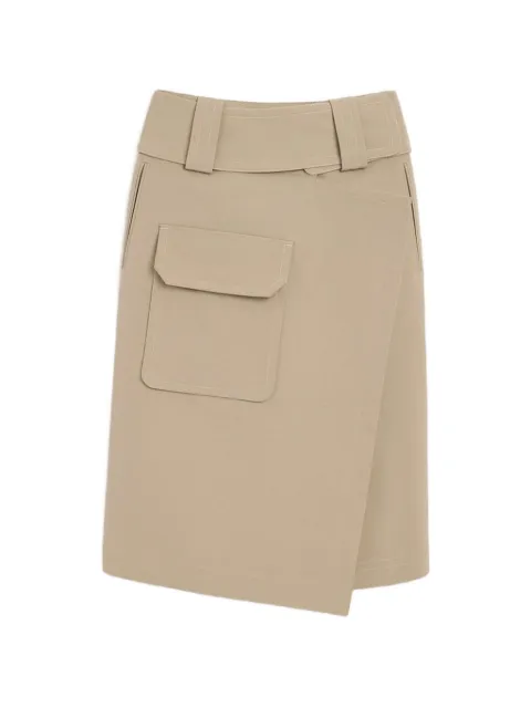 AMI Paris cotton wrap skirt Neutrals E26FSK460CO0212