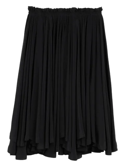 AMI Paris blended silk midi corolla skirt Black E26FSK470AC0020