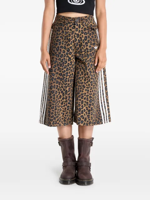 adidas leopard-patterned bermuda shorts Brown KA2676