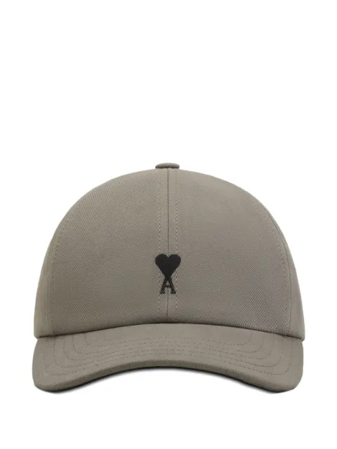 AMI Paris cotton Ami De Coeur embroidery cap Grey E26UCP265AW0041