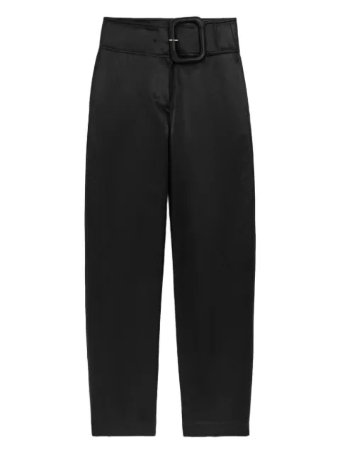 AMI Paris satin buckled belt trousers Black E26FTR874PA0118