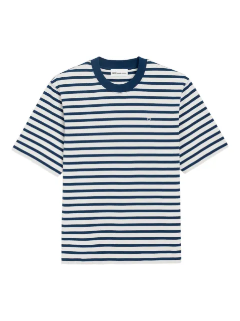 AMI Paris Ami de Coeur striped T-shirt Blue E26UTS374JE0210