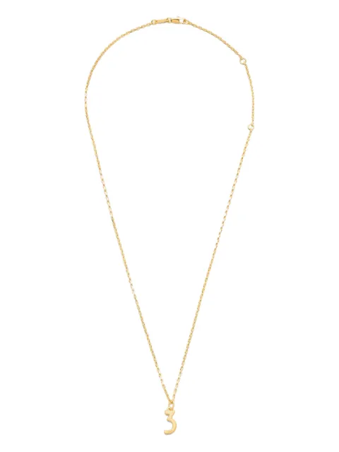 AMI Paris hammered number pendant necklace Gold H26UJW449361