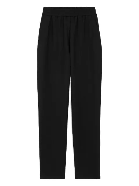 AMI Paris blended linen elasticated waist trousers Black E26FTR868VI0052