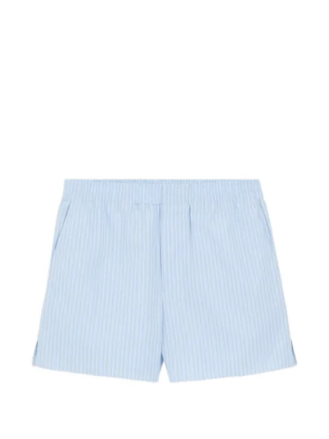 AMI Paris cotton elasticated shorts Blue E26USO806CO0219